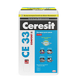 Затирка для узких швов (1-6мм) Ceresit CE 33 серебристо-серая №04, 25 кг