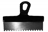Шпатель фасадный зубчатый стальной пластм.ручка 300мм (10/60) "КЕДР"