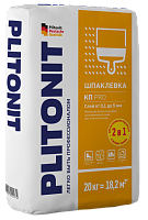 Шпатлевка финишная PLITONIT Кп Pro полимерная для стен и потолков, 20кг